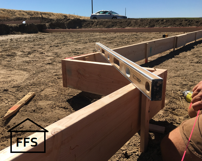 Step 12: Concrete forms for footings-Days 2-6