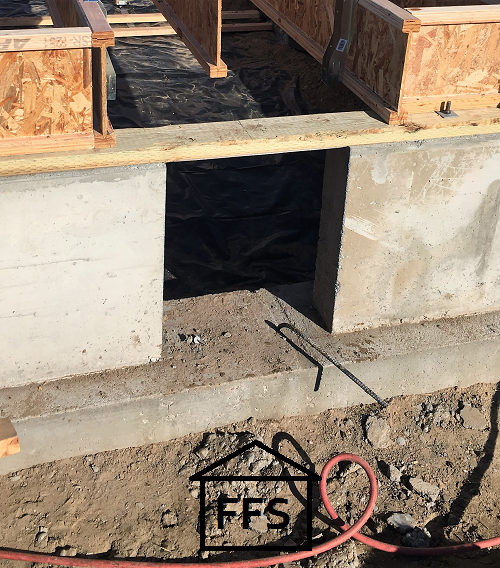 HVAC opening for our ductwork. How to pour your own foundation.