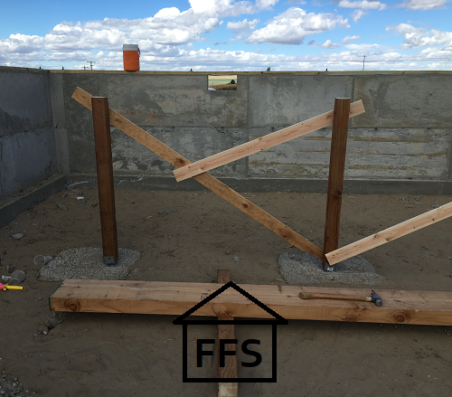 How to build your own house. Installing supports for underneath your floor joists.