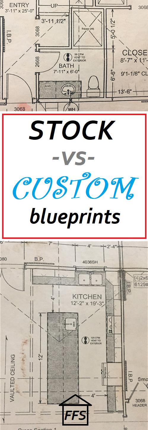 should I order custom blueprints or stock prints online? Which is better. How much it costs for custom. 