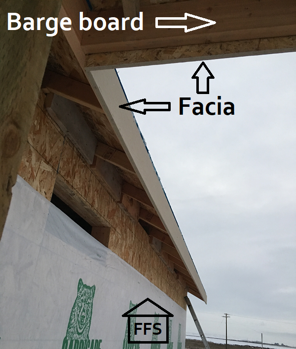 barge board and facia. How to build your own house. DIY save money. 
